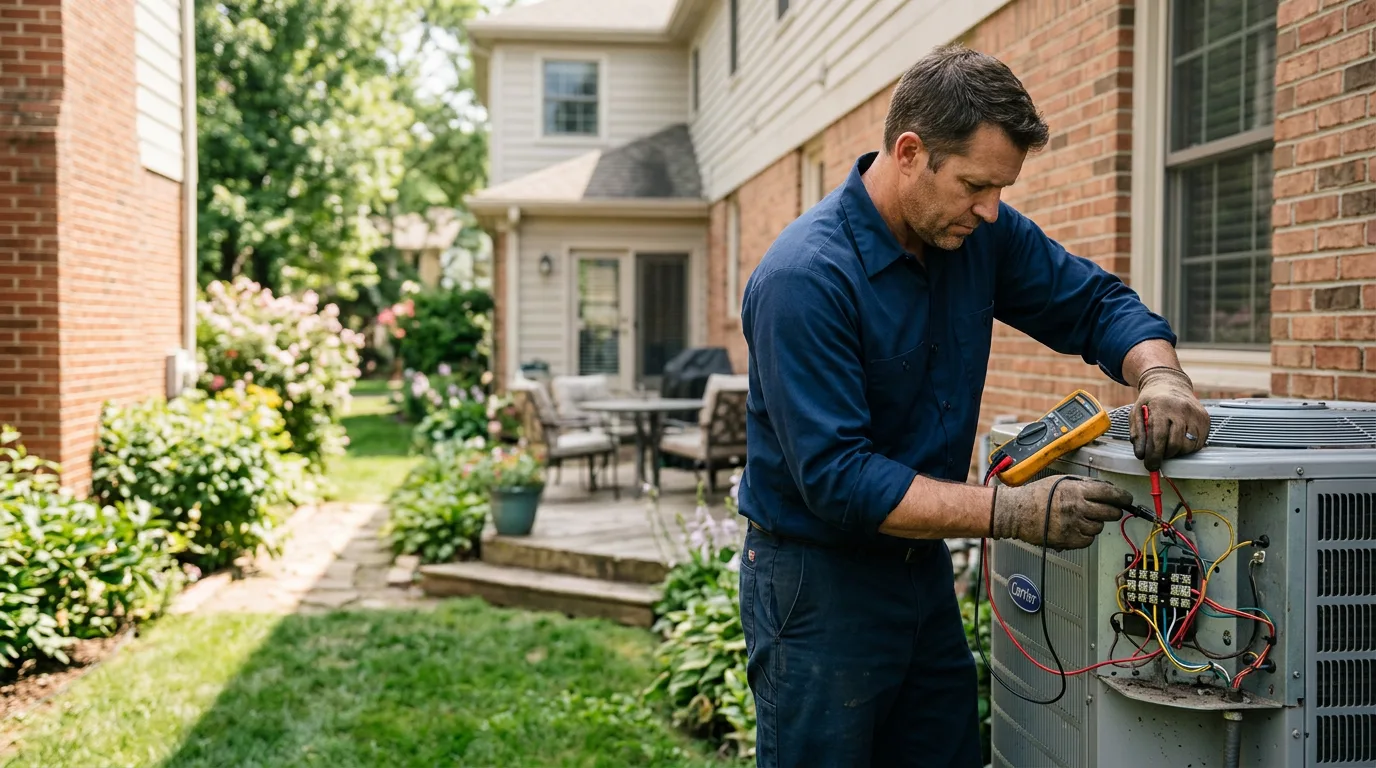 HVAC technician working near Lander, WY